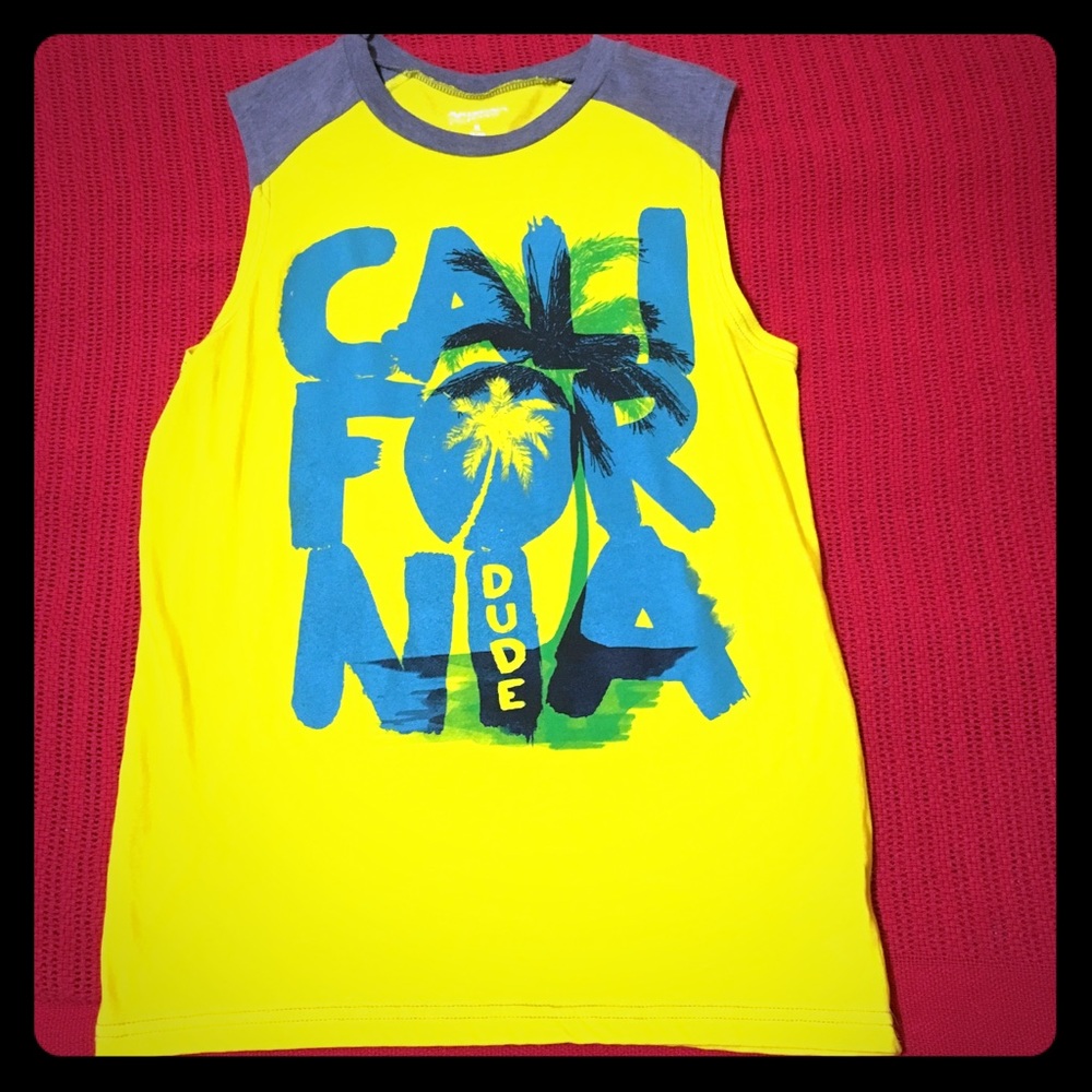 Bright yellow boys XL(18/20) muscle tee